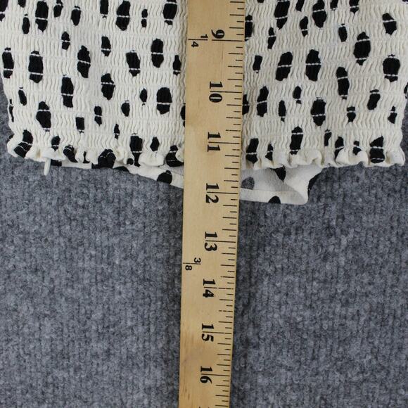 Reformation Top 2 Reign Top Ink Blot Print Sweetheart Neckline Polka Dot Bustier - Picture 14 of 15